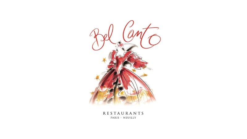 A logo of the Bel Canto Restaurants, France