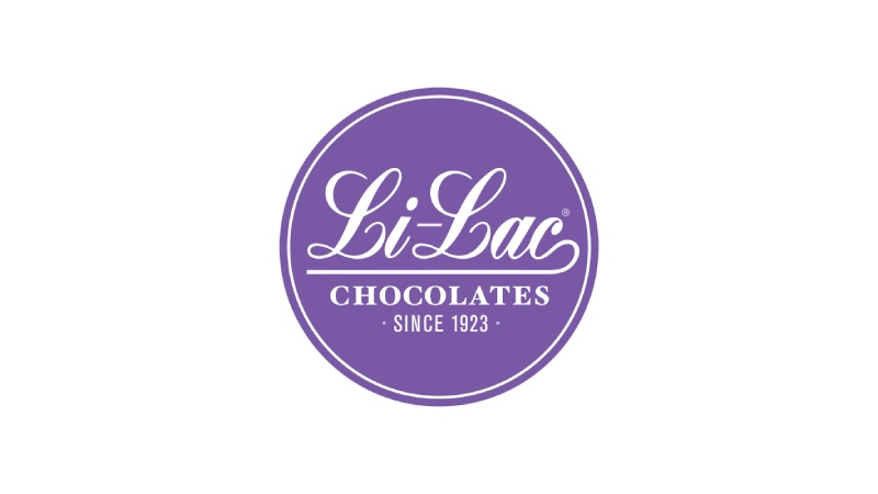 A logo of Li-Lac Chocolates, USA