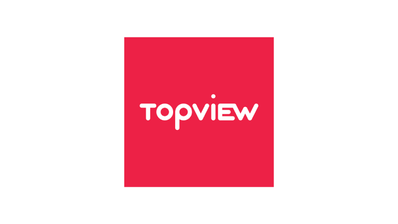 A logo of Topview, USA